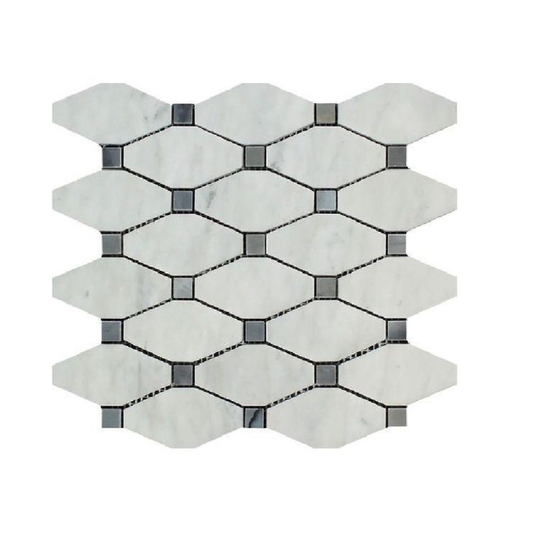 Stone & Tile Shoppe, Inc. Marble Octagon and Dot Mosaic Wall & Floor